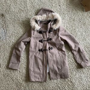 Winter coat with fur hood